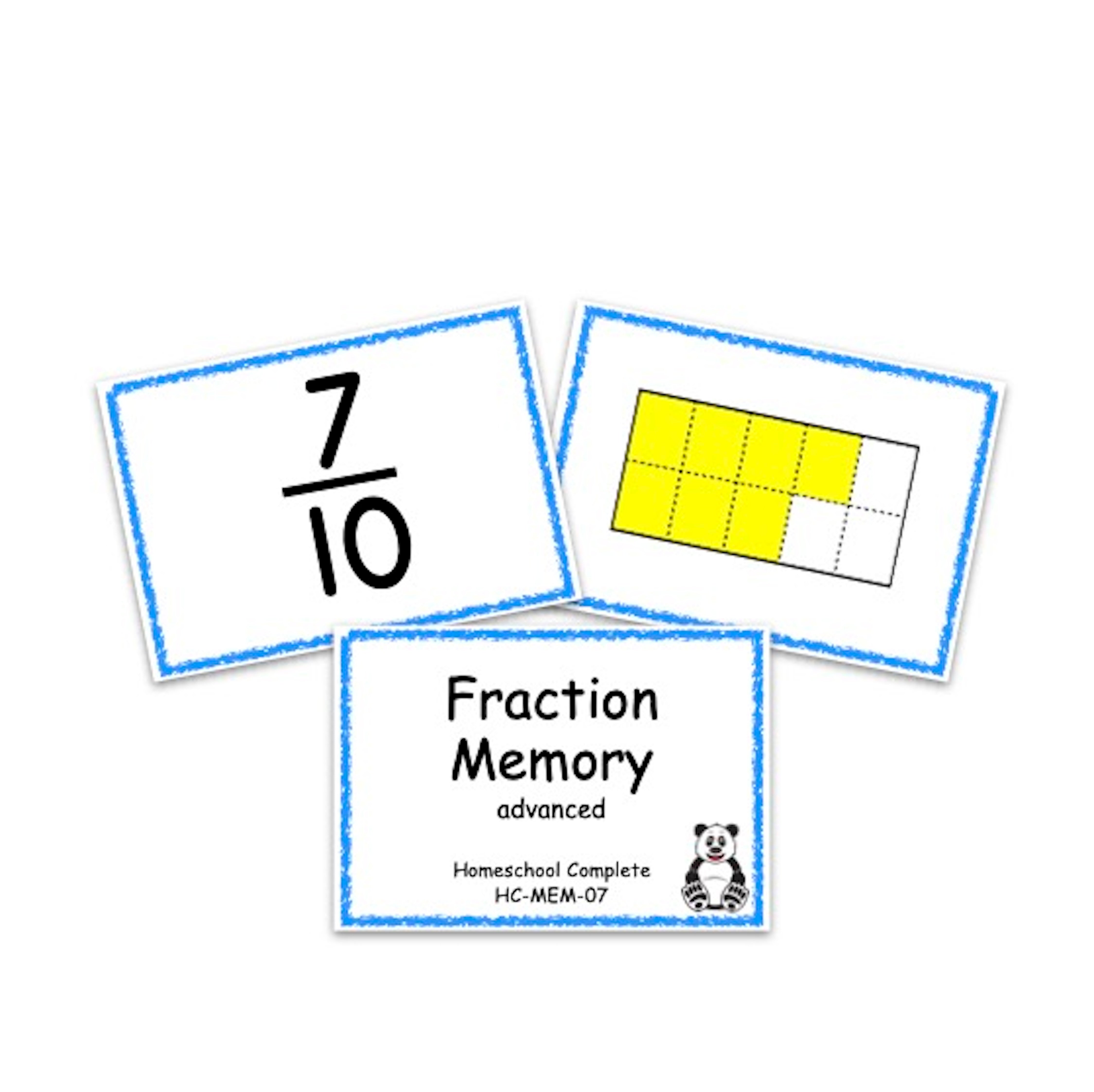 Fraction Memory Game: Advanced Level